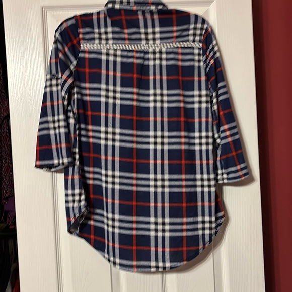 Eden & Olivia Plaid button down Shirt blue, red and white size small - Picture 2 of 10
